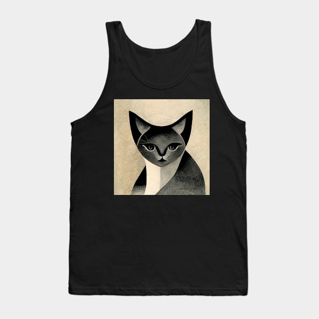 Jazz Age Cat Tank Top by Pacific Cauldron